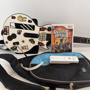 Nintendo Wii Guitar Hero III Bundle Les Paul Guitar + Wii Remote + Game + Case
